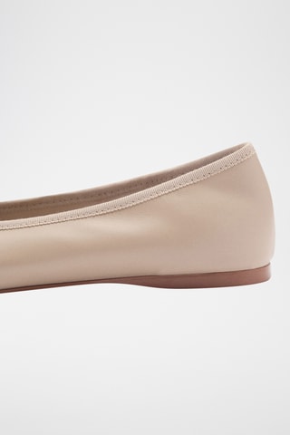 Ballerines cuir nœud - Beige