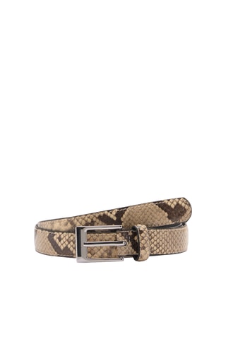 Ceinture fine effet serpent - Beige