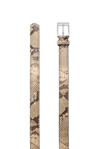 Ceinture fine effet serpent - Beige