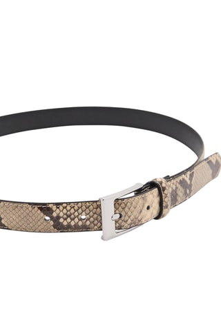 Ceinture fine effet serpent - Beige