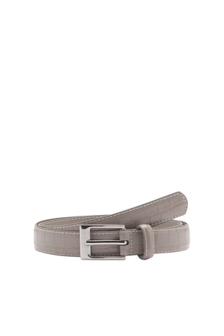 Ceinture fine effet serpent - Gris