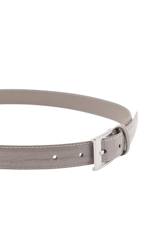 Ceinture fine effet serpent - Gris