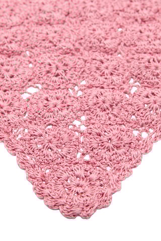 Foulard maille crochet - Rose