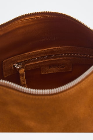Sac suède porté épaule - Marron
