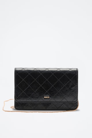 Sac à rabat chaîne - Noir