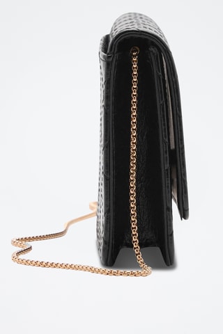 Sac à rabat chaîne - Noir