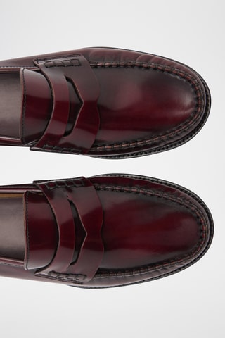 Mocassins cuir - Bordeaux