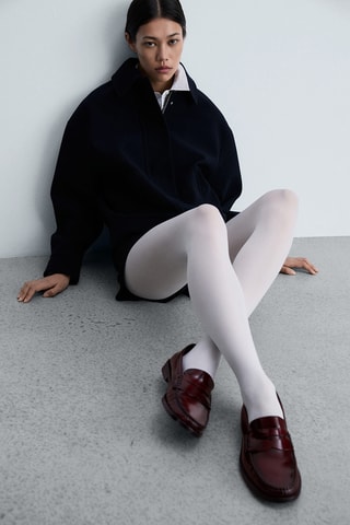 Mocassins cuir - Bordeaux