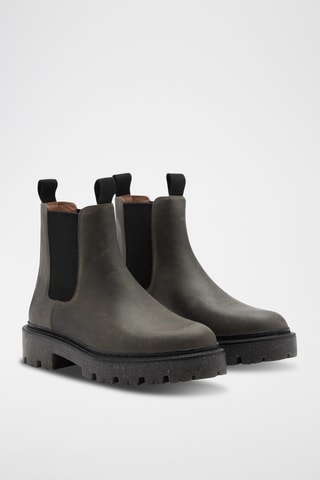 Bottines chelsea cuir - Gris