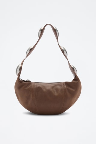 Sac clouté cuir - Marron