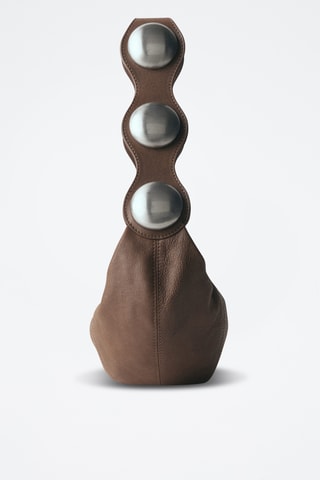 Sac clouté cuir - Marron