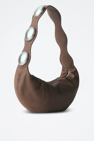 Sac clouté cuir - Marron