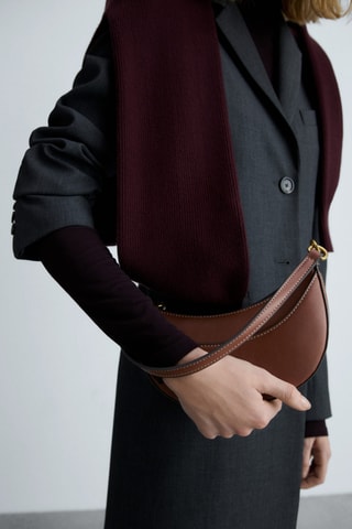 Sac bandoulière ovale - Marron
