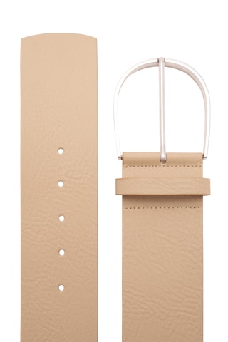 Ceinture large cuir - Beige