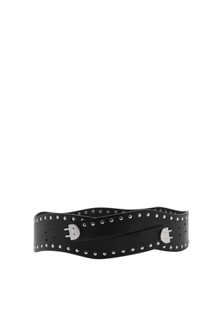 Ceinture cloutée asymétrique - Noir