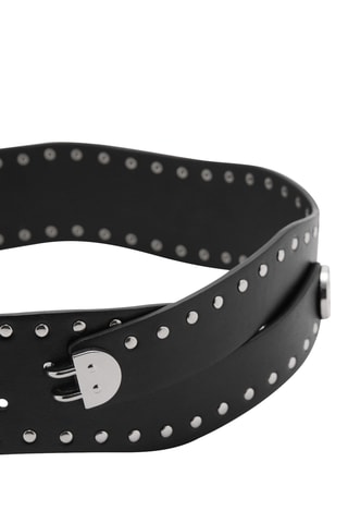 Ceinture cloutée asymétrique - Noir