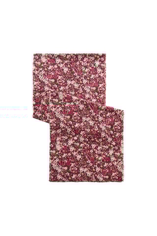 Foulard imprimé floral - Rose et rouge
