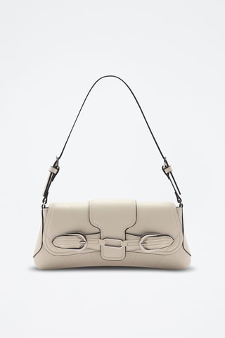 Sac porté épaule détail boucles - Écru