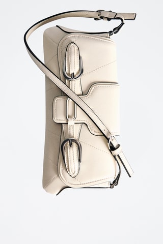 Sac porté épaule détail boucles - Écru