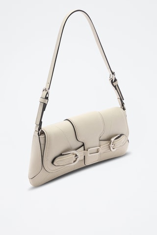 Sac porté épaule détail boucles - Écru