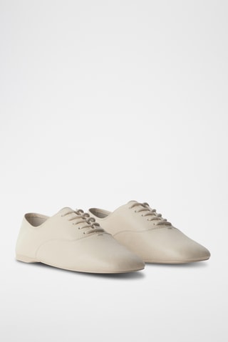 Chaussures lacées cuir - Beige