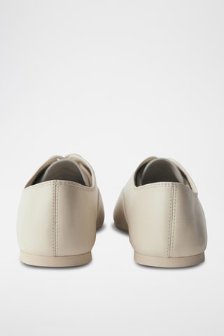 Chaussures lacées cuir - Beige