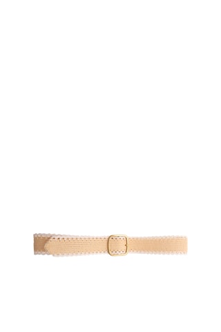 Ceinture boucle métallique - Beige