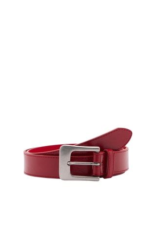 Ceinture boucle carrée - Rouge