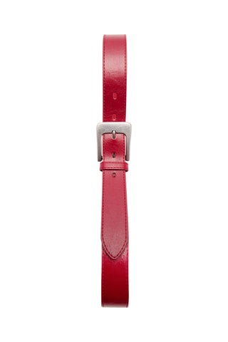 Ceinture boucle carrée - Rouge