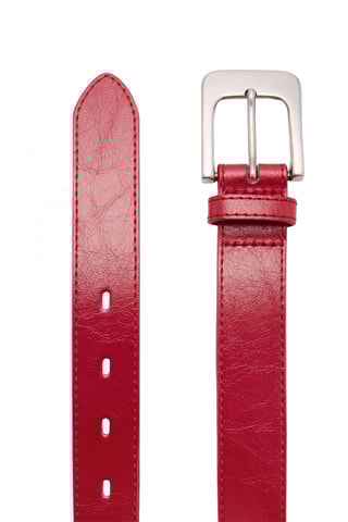 Ceinture boucle carrée - Rouge