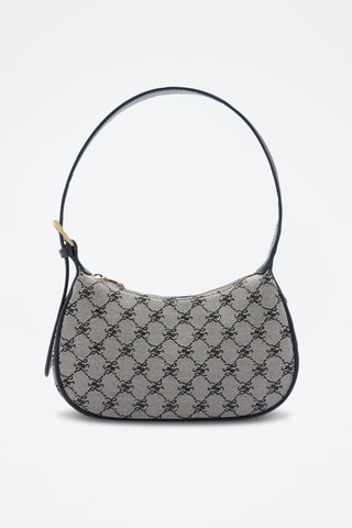 Sac porté épaule imprimé logo - Bleu marine