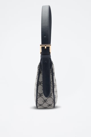 Sac porté épaule imprimé logo - Bleu marine