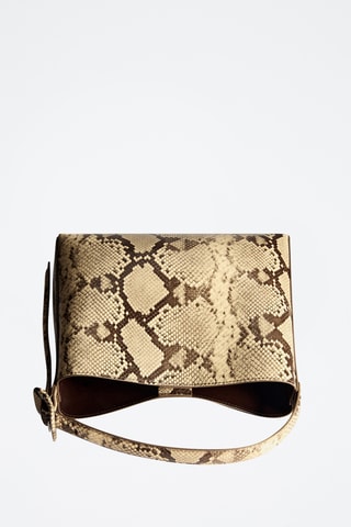 Sac effet peau de serpent - Beige