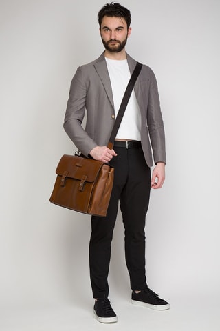 Cartable en cuir Biagio - Marron - Picadro