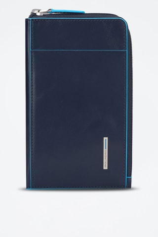 Porte-cartes en cuir - Bleu marine - Picadro