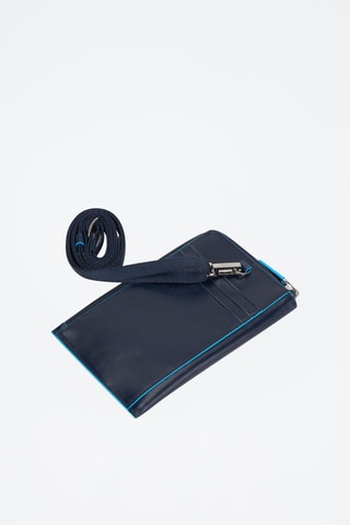 Porte-cartes en cuir - Bleu marine - Picadro