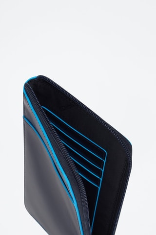 Porte-cartes en cuir - Bleu marine - Picadro