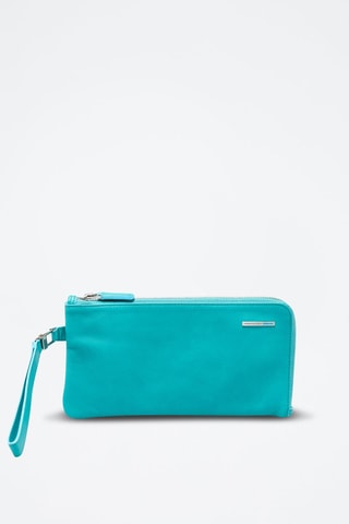 Pochette en cuir - Turquoise - Picadro