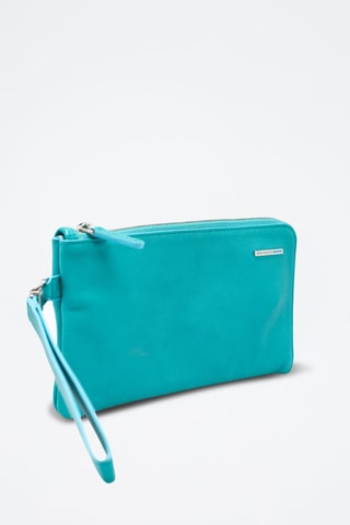 Pochette en cuir - Turquoise - Picadro