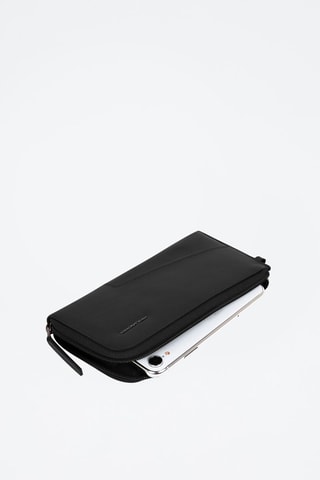 Pochette pour téléphone en cuir - Noir - Picadro