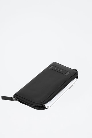 Pochette pour téléphone en cuir - Noir - Picadro