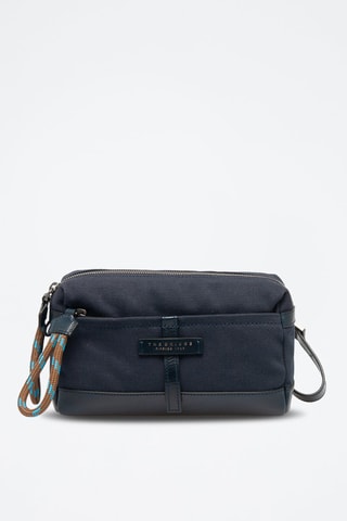 Trousse en cuir végétal - Bleu marine - Picadro