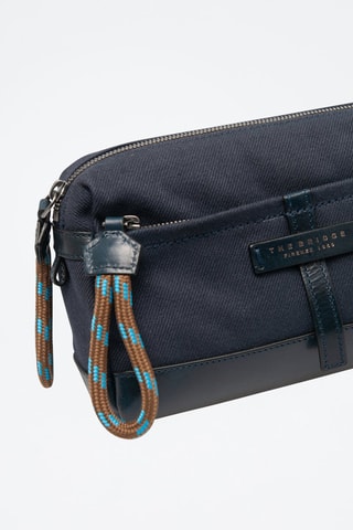 Trousse en cuir végétal - Bleu marine - Picadro