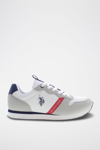 Tennis Nobil - Blanc et gris clair - US Polo