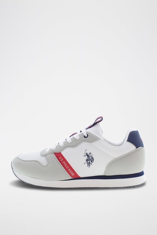 Tennis Nobil - Blanc et gris clair - US Polo