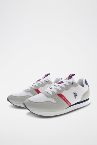 Tennis Nobil - Blanc et gris clair - US Polo