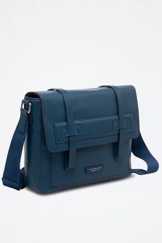 Sac bandoulière en cuir Casentino - Bleu - Picadro