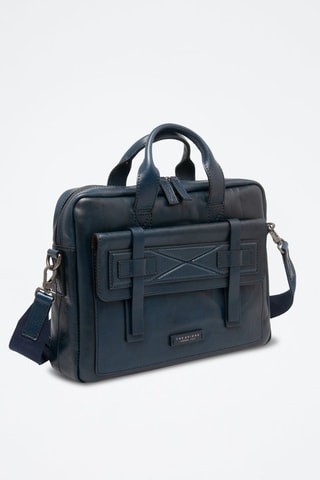 Sac bandoulière en cuir Casentino - Bleu marine - Picadro