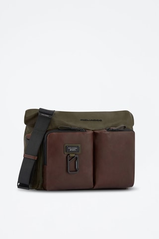 Sac bandoulière en cuir - Kaki et marron - Picadro