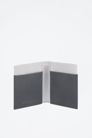 Portefeuille en cuir - Gris clair et noir - Picadro